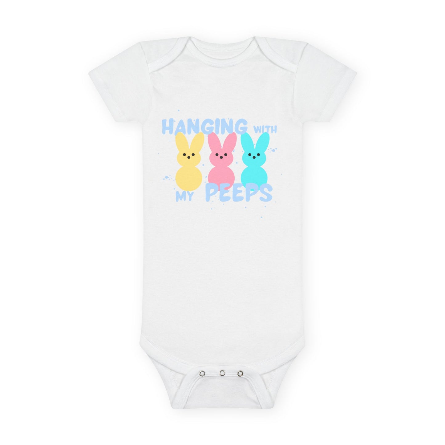 Organic Baby Bodysuit - Easter Peeps