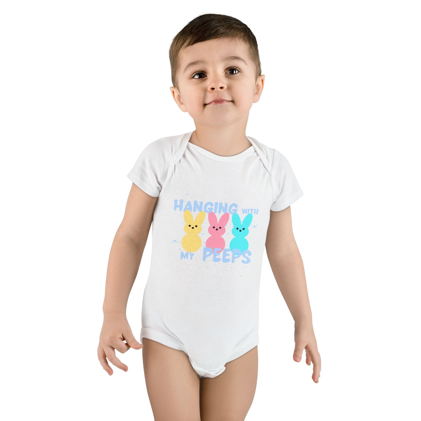 Organic Baby Bodysuit - Easter Peeps