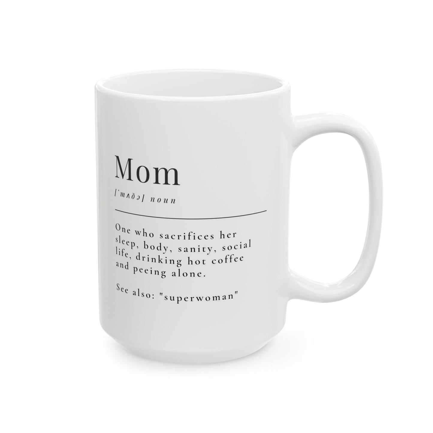 Funny and Motivational 'Mom' Definition Ceramic Mug