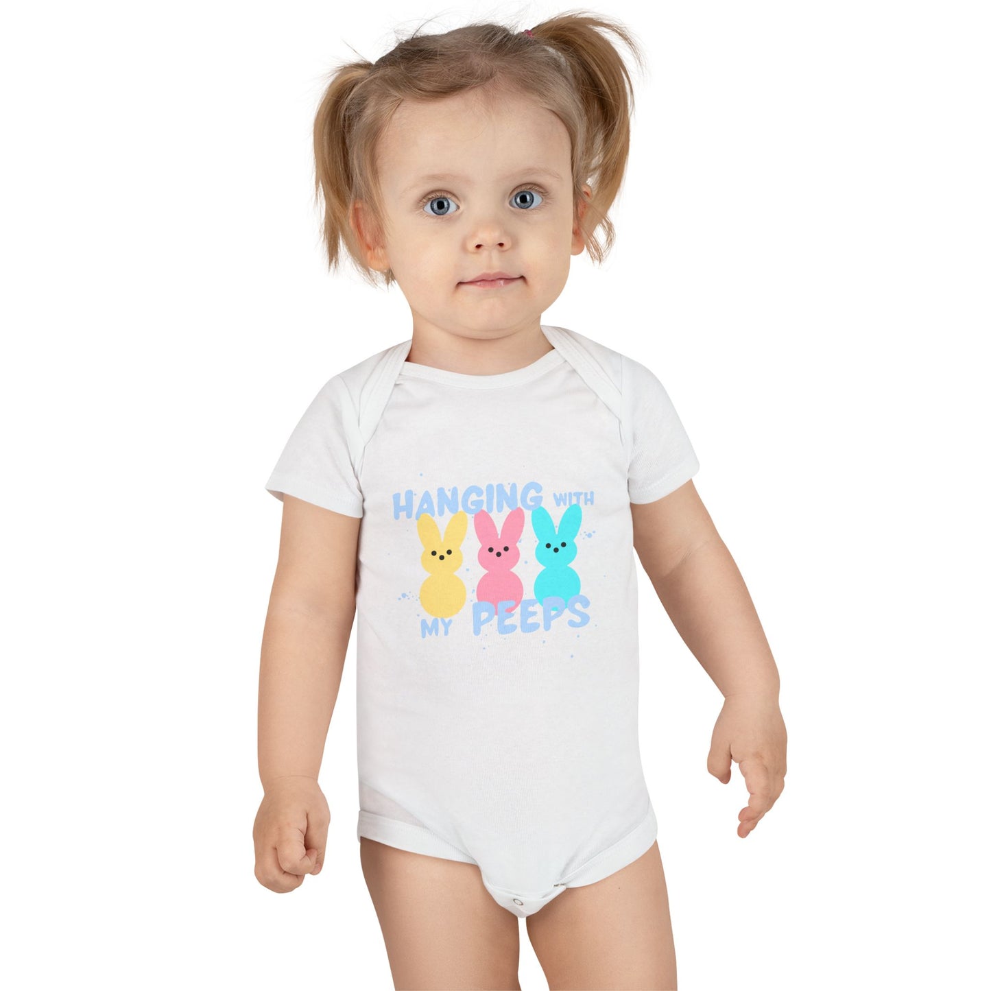 Organic Baby Bodysuit - Easter Peeps